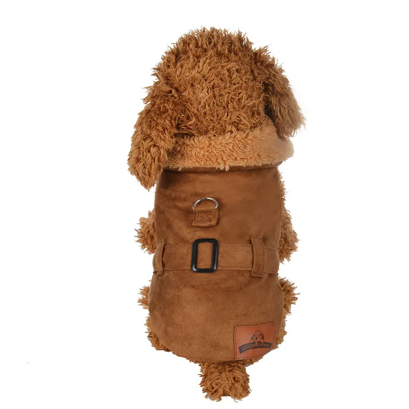 

Wholesale pet designer dog clothes with leather claws, Brown