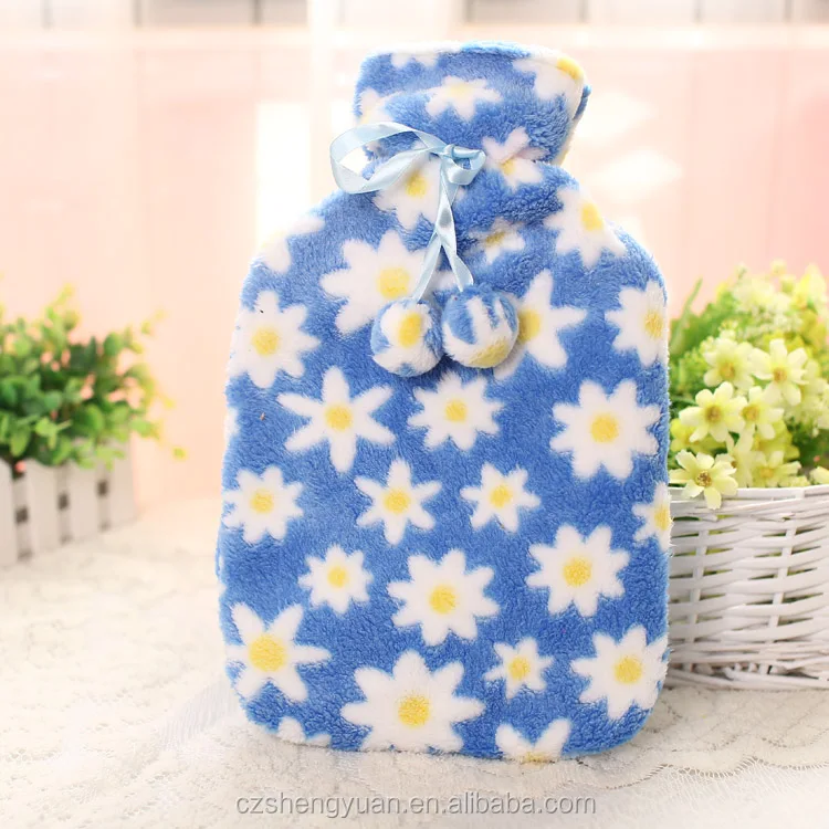 
knitted fabric cover for hot water bottle 