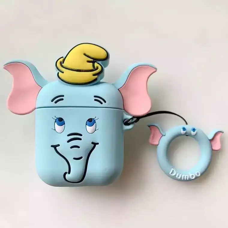 fashion Dumbo earphone case, popular little elephant Earphone case for wireless earphone