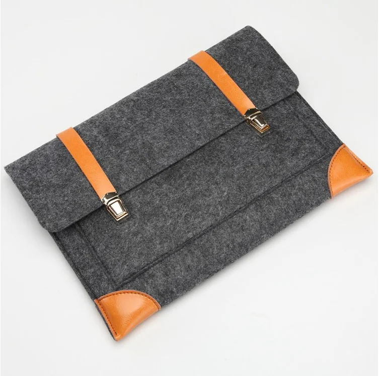 Promotional Custom 19 Inch Men Leather Felt Laptop Sleeve Bag Buy Men