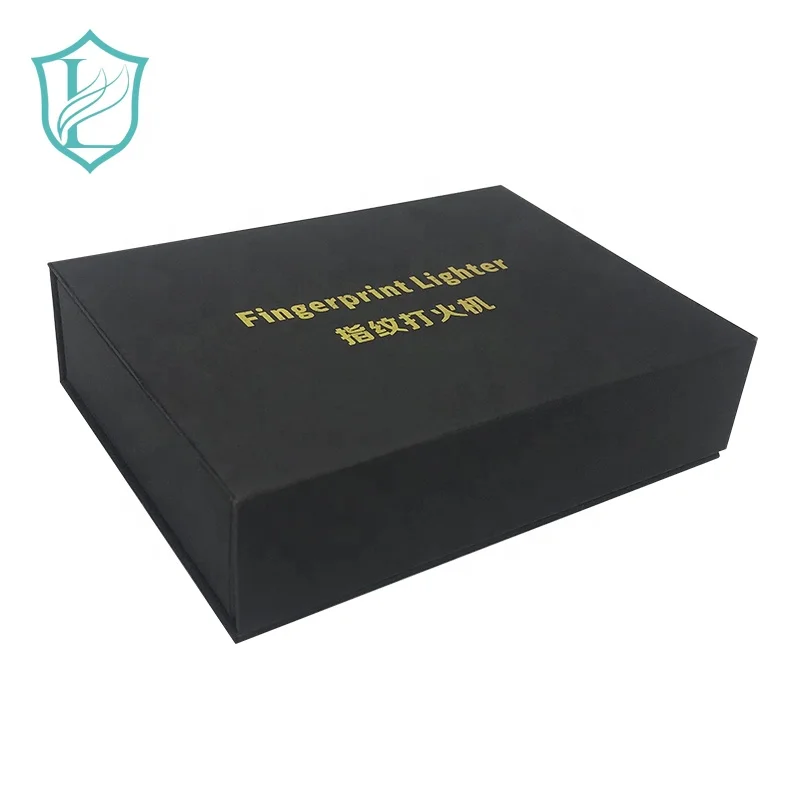 
Custom Logo box Black Matte Paper Luxury Magnetic Gift apparel clothing braiding hair weave wig extension buy Packaging Box 