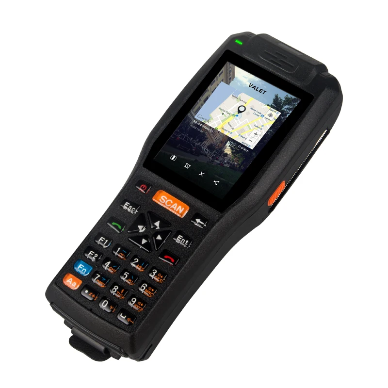 

Industrial Wireless Rugged Android System Handheld Barcode Scanner Terminal, Black, blue