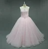 Real Sample Sweet 16 Dresses Quinceanera One Piece Handwork Beading Pink Ball Gown Western Quinceanera Dresses