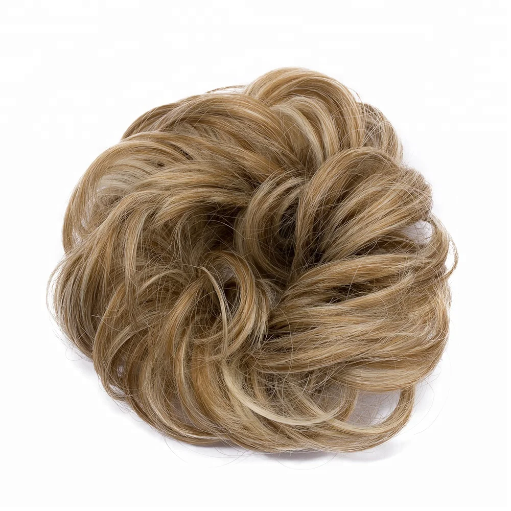 

Real Curly Messy Bun 23colors Synthetic Hair Chignon Scrunchie Hair Extension Donut Bun Ponytail Hairpiece feels like real hair