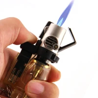 

Yanzhen 019 multi-color field easy to carry mini blue fire high pressure spray gun lit wood kitchen gas lighter custom lighter