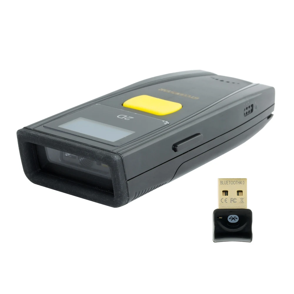 

Handheld portable mini barcode reader qr bluetooth 2d wireless portable barcode scanner, Black