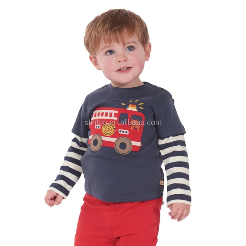 

Autumn winter new children cotton long sleeves bottoming baby T-shirt baby boy warm t-shirt