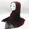 Quick Selling Malaysia and Hemp Black Cotton Pearl Scarf Dual-PurposeCotton lace Muslim Arab Hijab