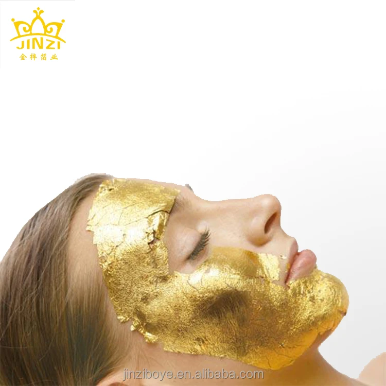 

Fashionable 24K Pure Gold Leaf Foil Real Whitening Skin Facial Mask Sheet For Face Care