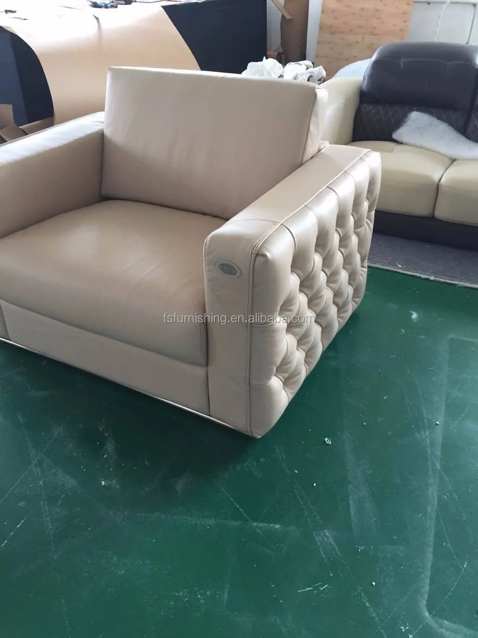 F1830 High End Sofa Customized Factory Foshan Luxury Italian Beige Full