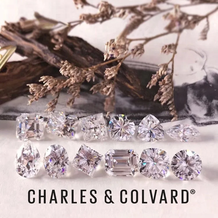 
GIA Certified Charles Colvard Forever One VVS DEFGHI Colorless Wholesale Synthetic Diamond Moissanite Loose Stone 