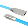 New Fashion Zinc Alloy Plug 2A 3A Tpe Ultra Thin Flat Type C Micro Usb Data Charging Cable for Iphone for Android