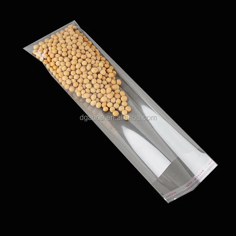
custom printing clear recycled biodegradable food grade opp cellopane bopp plastoc bag 