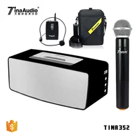 

2019 new active sound system big power portable wireless karaoke trolley speaker with wireless mic