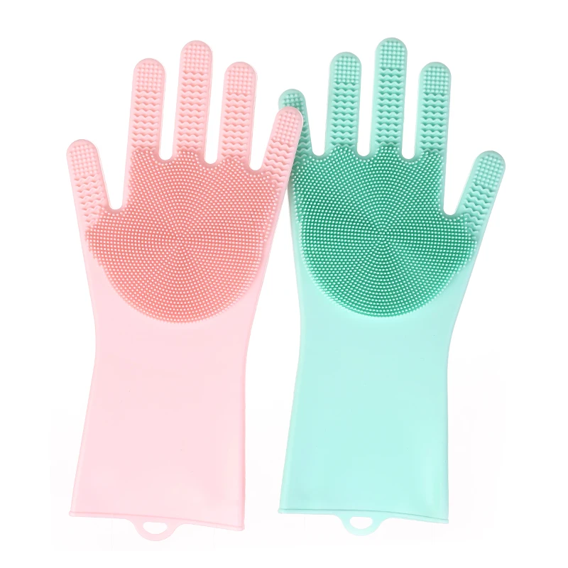 

Wholesale Cleaning Tools Wash Brush Silicone Dishwashing Gloves Kitchen, Any color can be customized