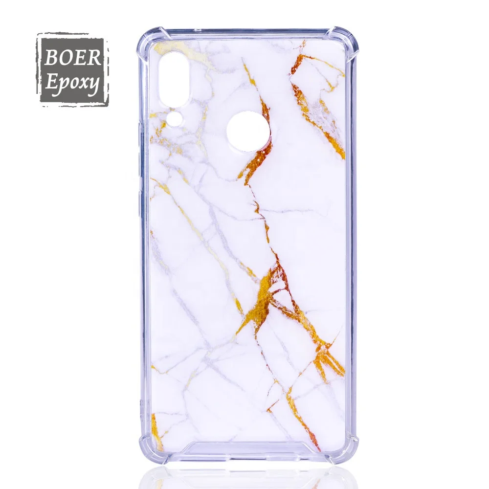 

Clear transparent tpu+pc bling bling glitter mobile phone case back cover for Huawei p20 lite