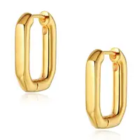 

Gold jewelry plated huggie U shape minimalist earring