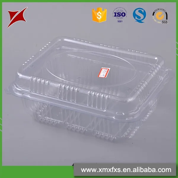 Small Clear Plastic Clamshell Cake Box Clear Hinged Plastic Square ...