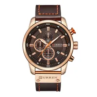 

Curren 8291 Brand Chronograph Watches Men Business Leather Calendar Clock Waterproof Sports Luxury Quartz Watch relojes hombre