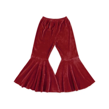 burgundy velvet flare pants