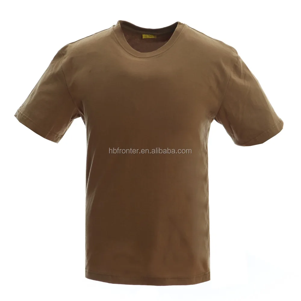 

China Wholesale Cheap Blank Brown Color T Shirt