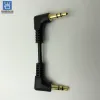 Wholesale High Quality Short Gold Plated Connector Metal Head Aux Cable 3.0mm Audio Cable Telecommunication Products Components