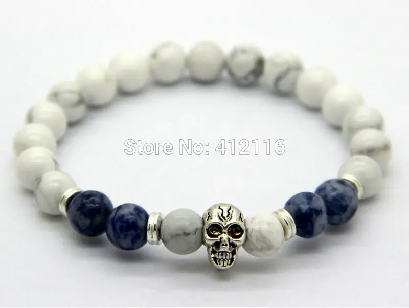 Whole Retail New Beaded Men S Antique Silver And Gold Skull Yoga Getsubject Aeproduct