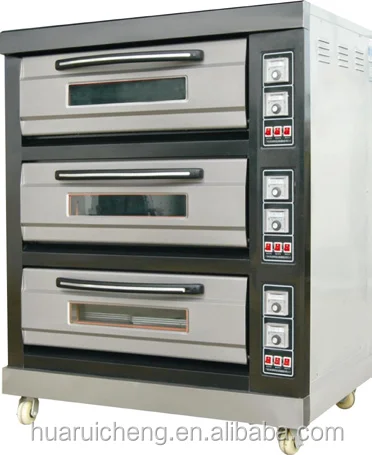 
Heavy duty 3 deck 6 tays gas deck oven 