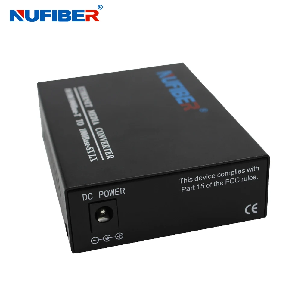 Media Converter 10/100/1000m Sm Dual Fiber Gigabit Sc 20km Fiber Optic ...