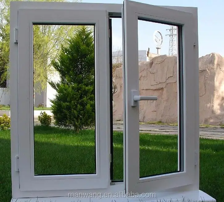 PVC vinyl style Casement sliding Double Glass Upvc Doors For sale