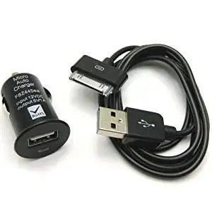Black Xtra-Funky Universal USB 12v White Car Charger Adapter /& Black 2 Meter Long USB Sync Data Charger Cable Compatible with iPhone 3G 3GS 4 4S iPod Touch//iPod Nano//iPod Classic