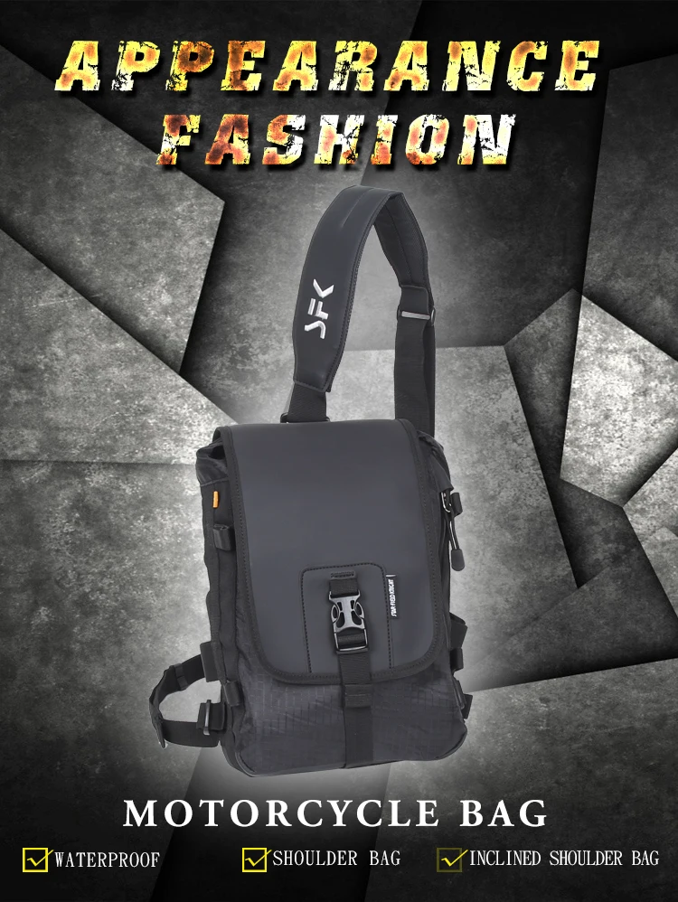 Mensageiro à Prova Bolsa de 8 Bolsas Sling Motocicleta Preta Ultra Robusto Cordura d' Água l 7 Mensageiro à prova d' água Saco De 8 L