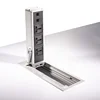 Multimedia Desktop Mounted Pop up Socket with 2 120 VAC Outlets 2 HDMI Inputs and 2 USB Ports for Director Manager Meeting Desk