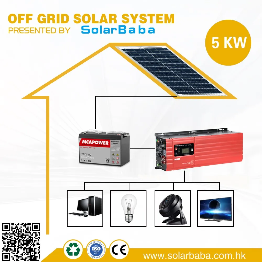 5kw Off Grid Electric Solar Panel System Home Use And 5000w Solar Panel Kit In Pakistan Buy 8025