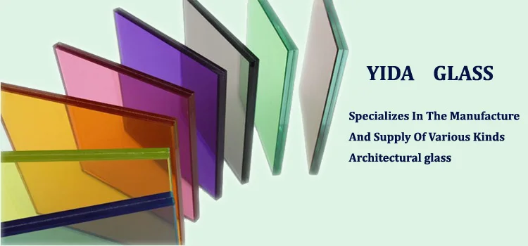 12.38mm color pvb tempered laminated glass from guangzhou glass manufaturter