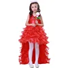 New Product For 2018 Short Front Long Back Girls Puffy Party Wear Western Dress