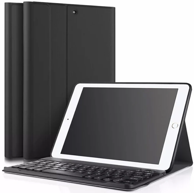

Slim Aluminum alloy wireless Keyboard Leather Cover Case For iPad Pro 11