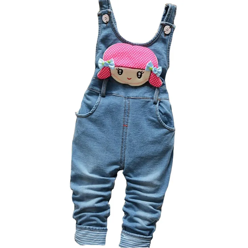 

Spring Kids Jumpsuit Girls Denim Children Baby Bib Pants Trousers, N/a