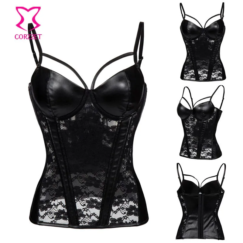 

plastic bones overbust body shaping for ladies slimming corset, Black