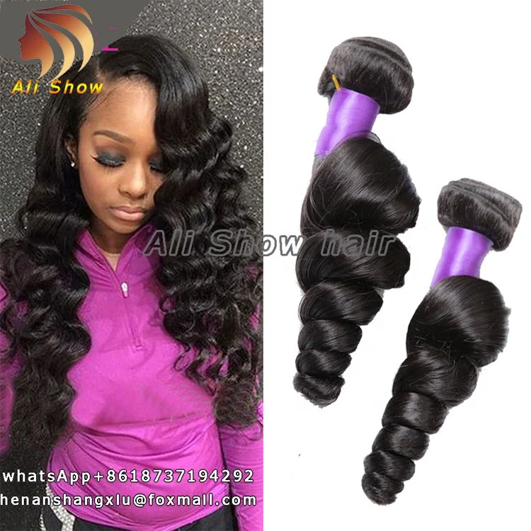 

Ali Show High Quality 9A Hair Bundles 26 28 30 Inch Malaysia Loose Wave Hair Bundles, Natural black color;t27;t30;tbug;t613