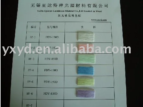 
glow in the dark silk / luminescent silk / glow yellow-green silk 