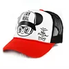 Customized cartoon mouse printing children 5 panel black mesh baseball caps with rope