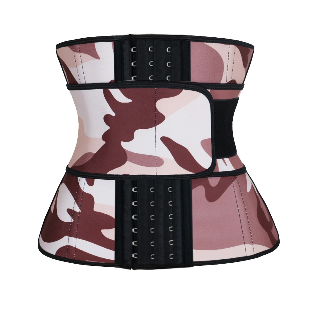 

NANBIN Coffee Shapewear Steel Bone Latex Waist Trainer Faja Shorts, As shown