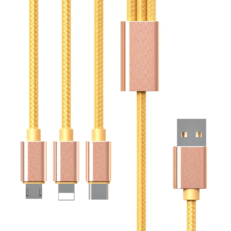 Custom logo wholesale usb cable 3 in 1 multi charger all one data for low price