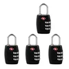 TSA Travel Lock for Suitcase Luggage 3-Dial Combination Code Padlock Black