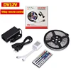Waterproof RGB 5m Strip Light 44Key IR Remote Controller DC 12V Power Supply 5050 60LED LED Strip Light Kit