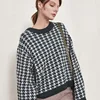Factory Price Leisure Women Knitted Wool Pullover Oversize Pure Color 12Gg Acrylic Warm Sweater