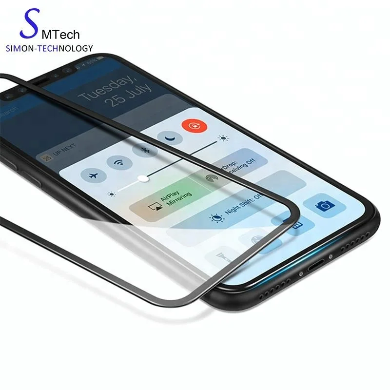 

For iPhone X Full Cover 5D Tempered Glass Screen Protector With Full Glue, Black