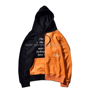 orange velvet hoodie