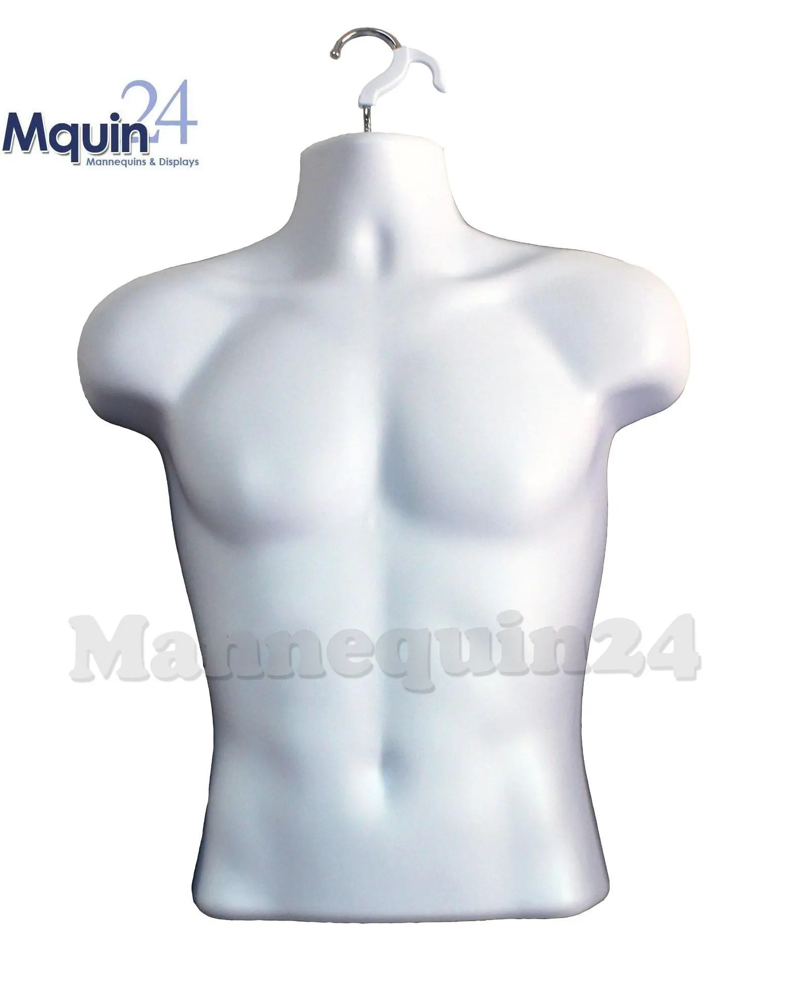 Female Torso Male S-M Sizes Waist Long W// Base Mannequin Forms Set White